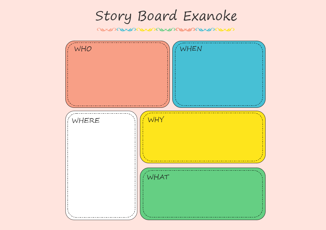 Colorful 5Ws Storyboard