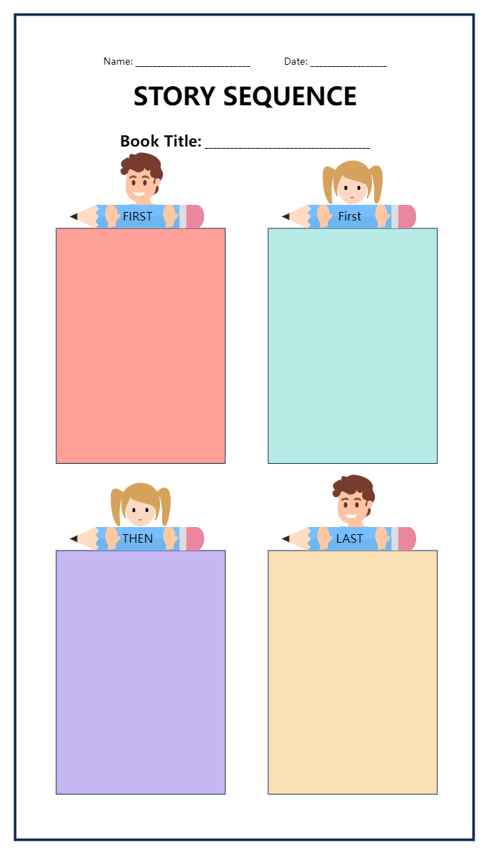 Story Squence Graphic Organizer Template