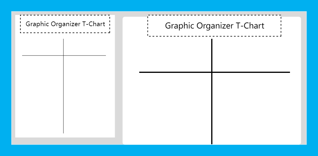 T Chart Graphic Organizer