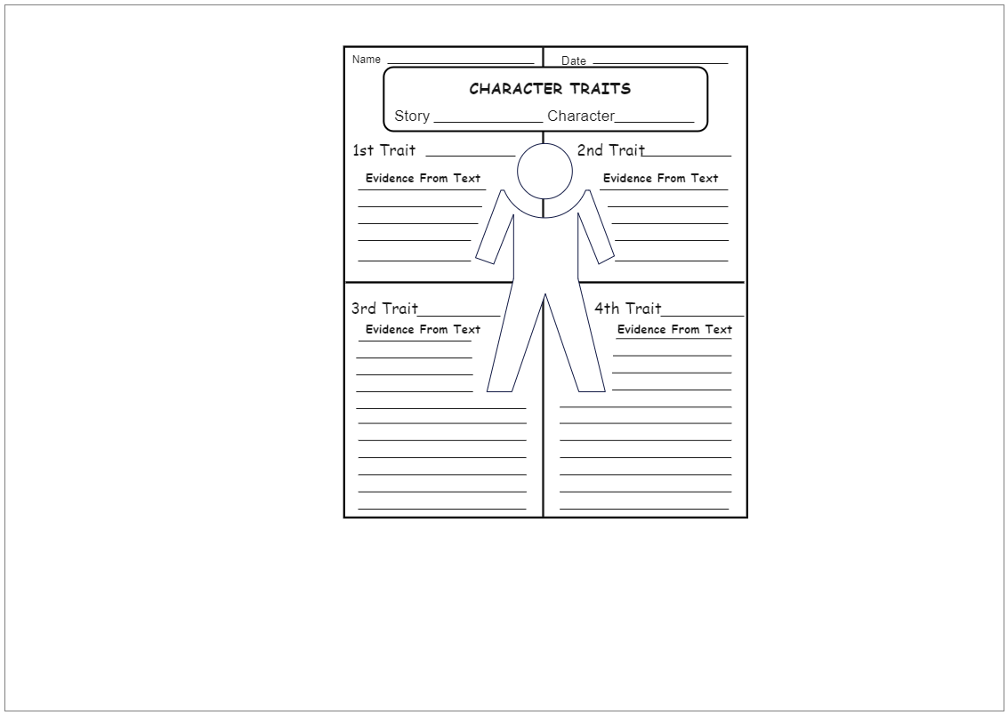 Character Graphic Organizer Example