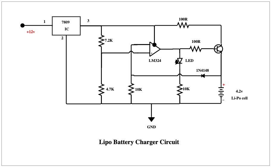 LiPo Battery Charger Circuit Diagram