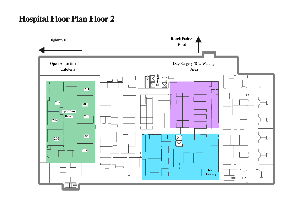 Hospital Second Floor Plan Design