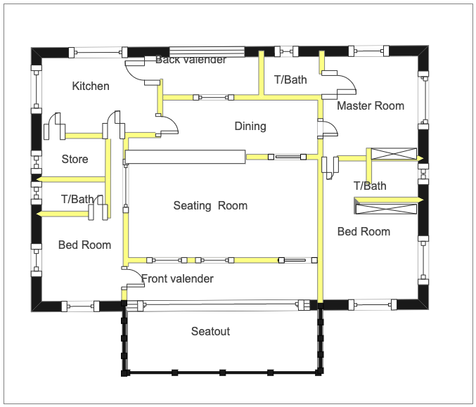 3 Bedroom Floor Plan With Seating Room