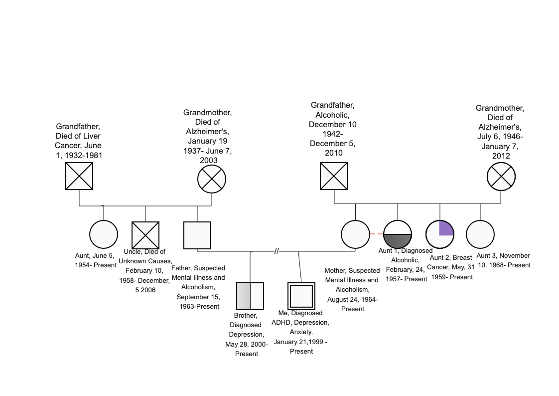 Mental Health Awareness Family Genogram