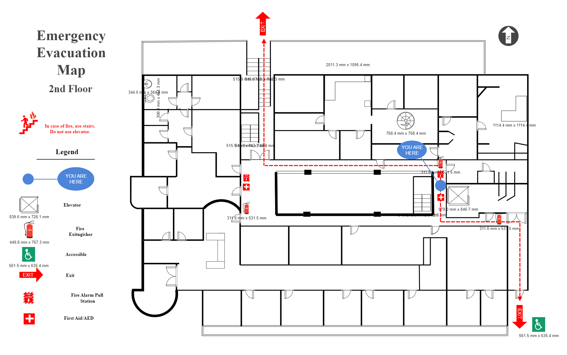 Emergency Evacuation Map Edrawmax Template 7003