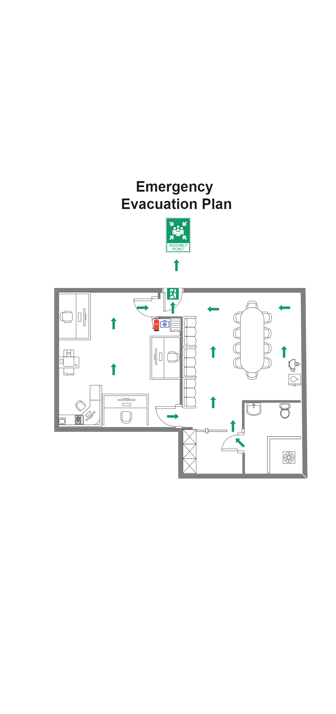 Simple Emergency Evacuation Plan EdrawMax Template