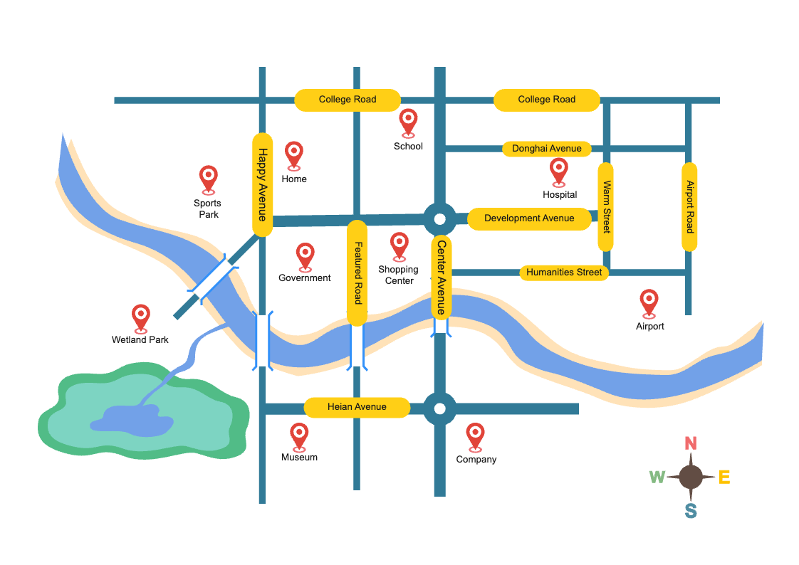 Directional Map for Helan Avenue