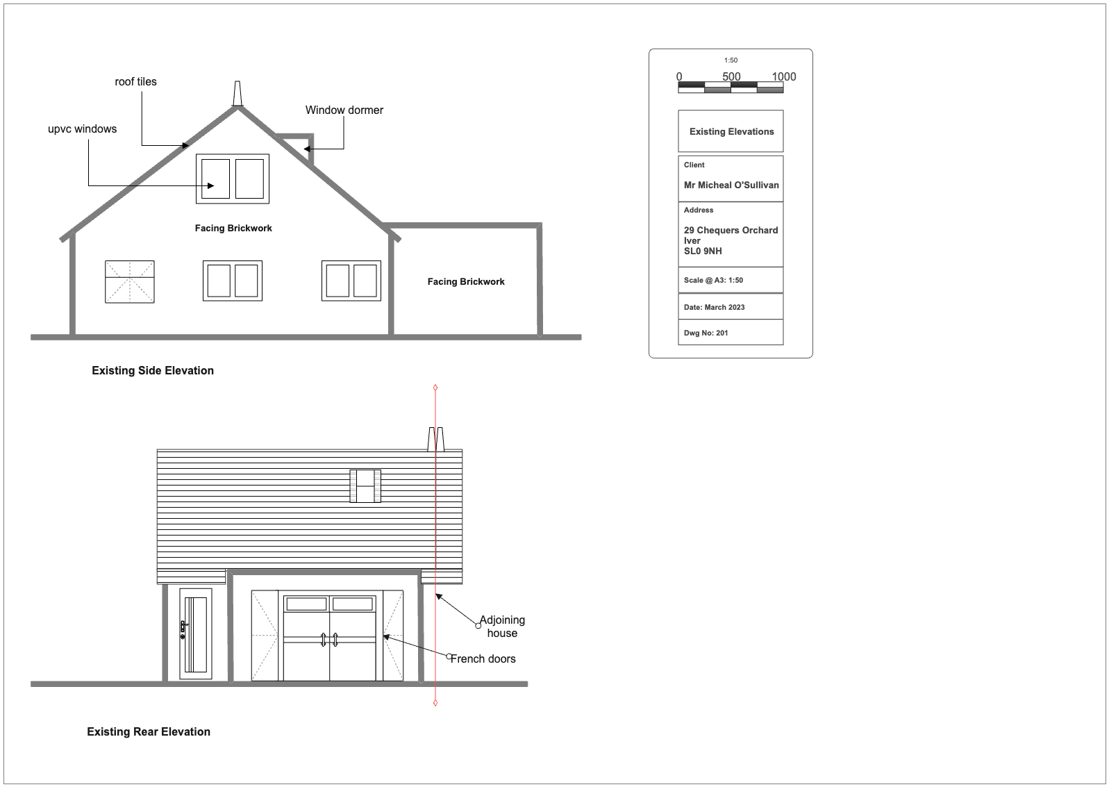 Two-Story House Elevation Design Example