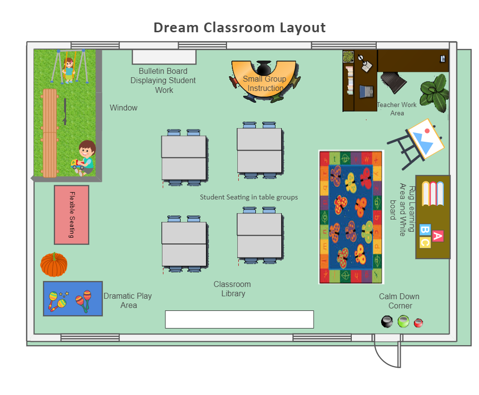 Detailed Classroom Floor Plan