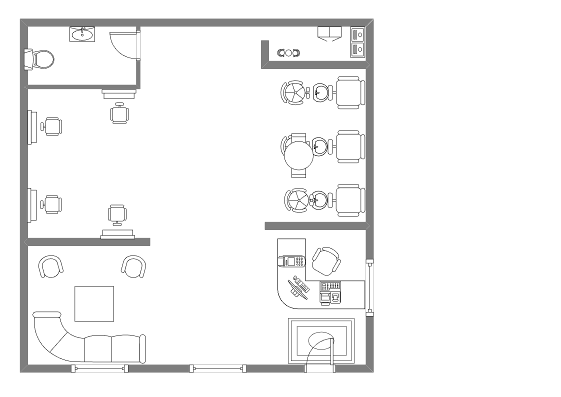 Floor Plan Layout For Modified Salon Design