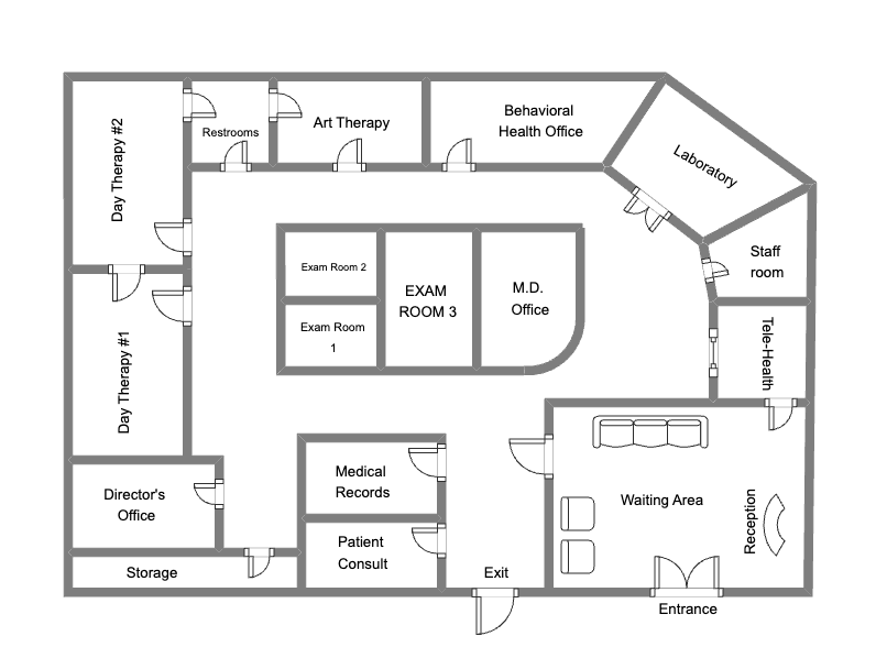 Floor Plan for Community Health Medical Clinic and Treatment Center