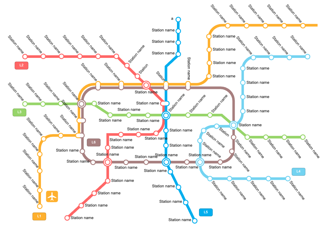 City Subway Map Design Example