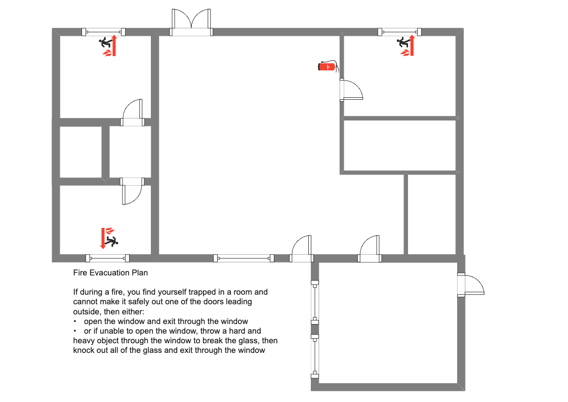 Fire Evacuation Plan Design With Escape Plan Edrawmax Templates