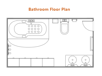 浴室地板上计划