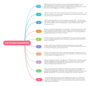 How to Create A Successful Vlog