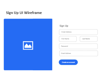 Sign Up UI Wireframe