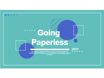 Benefits of Paperless Presentation Template