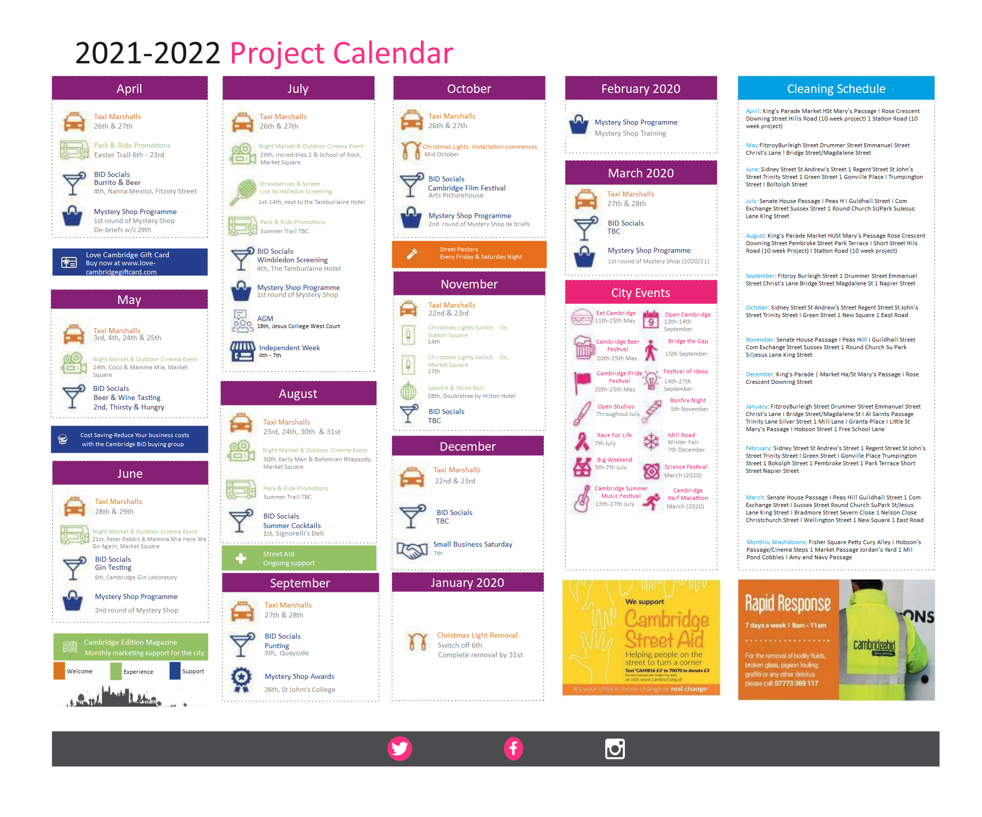 Yearly Project Calendar