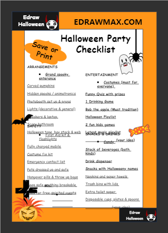 Halloween Party Checklist