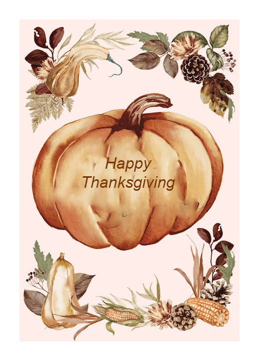 Pumpkin Thanksgiving Cards