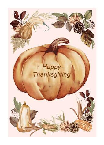 Pumpkin Thanksgiving Cards