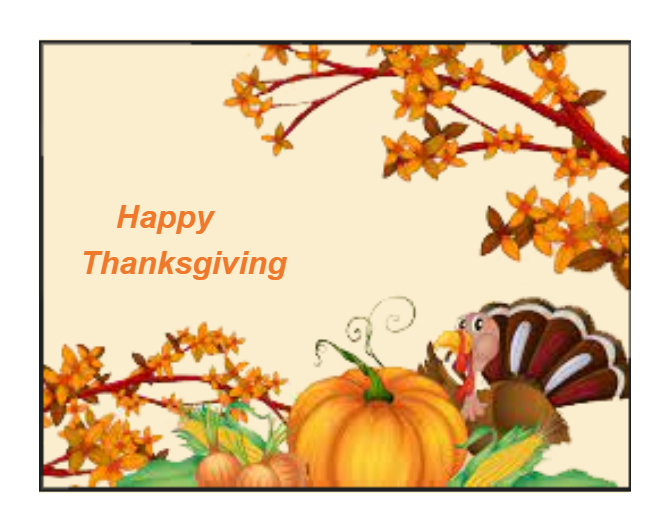 Thanksgiving Card Vector Art
