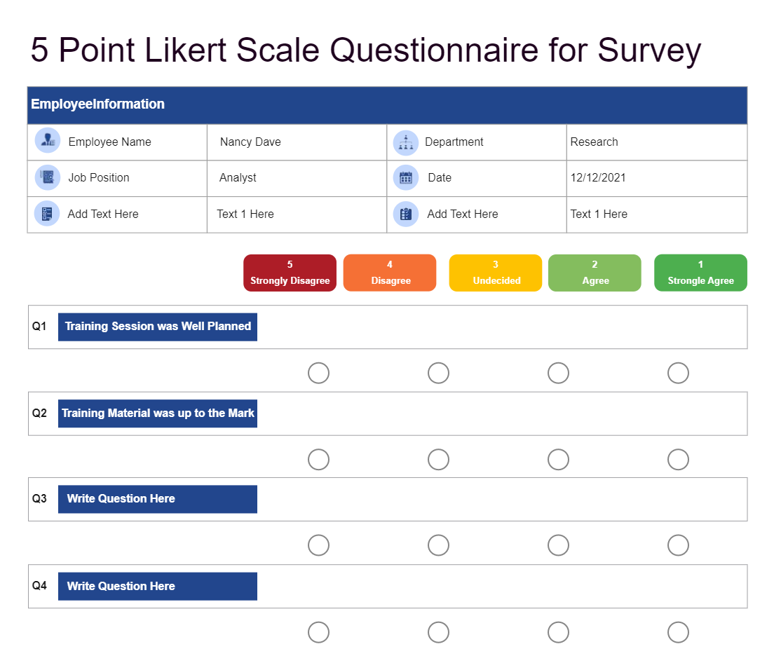 5 Point Likert Scale