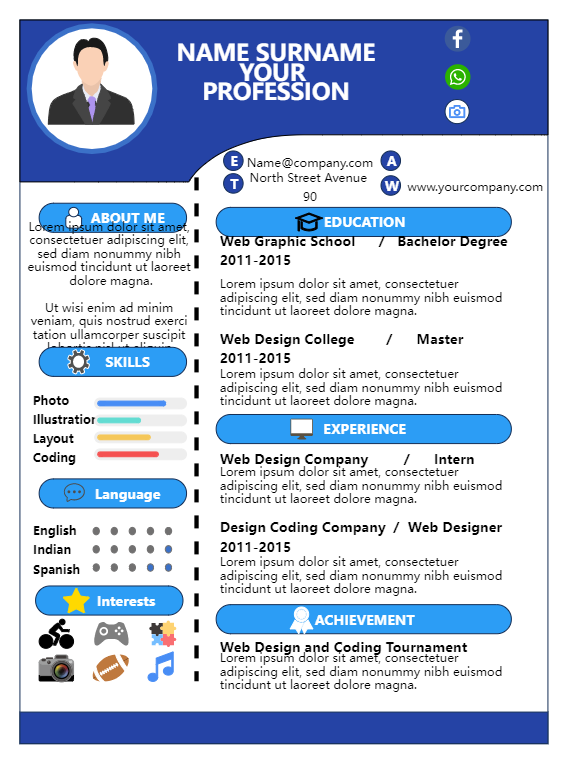 Resume Template Infographic