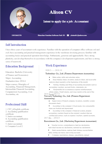 Detailed Resume Template