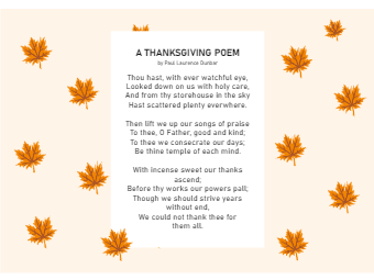 Thanksgiving Poems