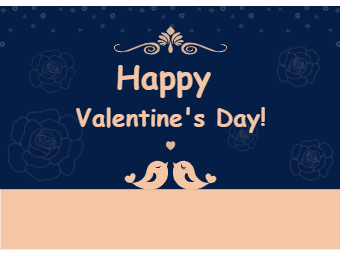Blue Style Valentine Day Card