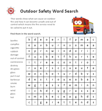 Outdoor Safety Word Search