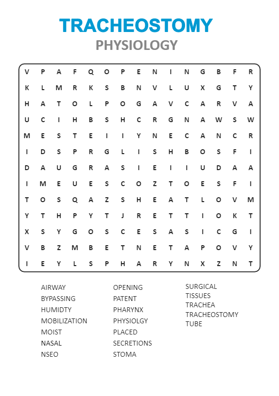 Physiology Word Search