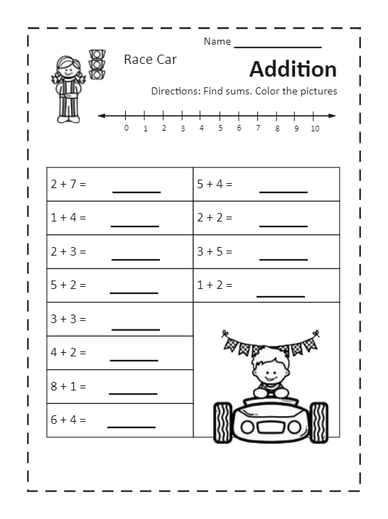 Worksheet For Kindergarten 1