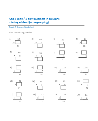 K-5 Workesheet