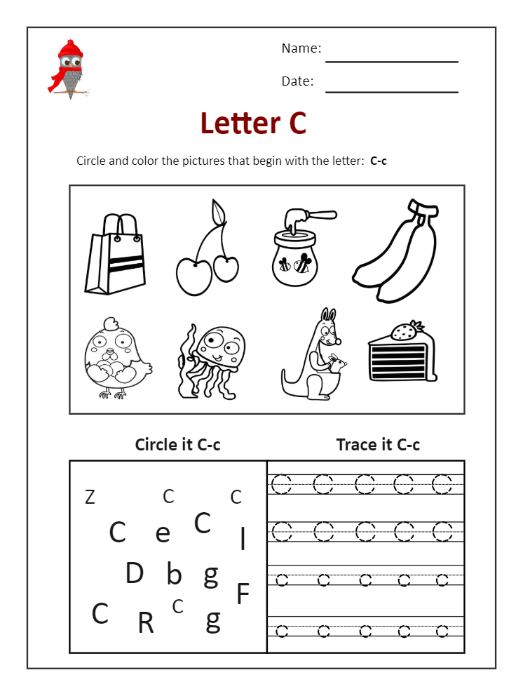 Letter C Worksheet