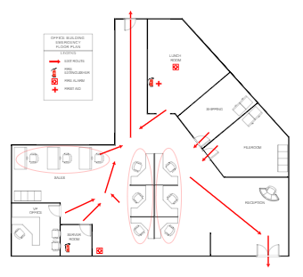 Office Building Emergency Floor Plan