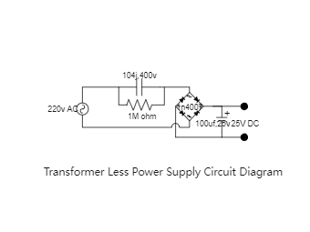 Transformer Less Power Supply Circuit Diagram