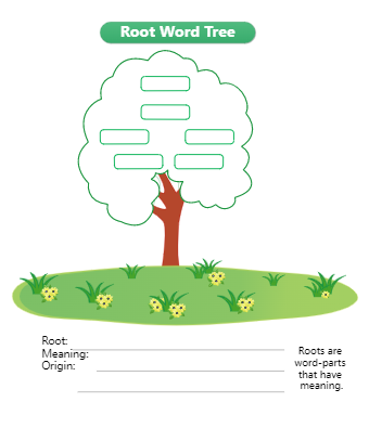Root Word Tree Example