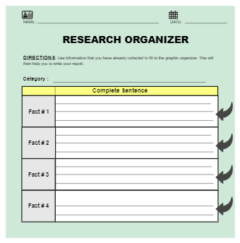 Graphic Organizer for Research Paper