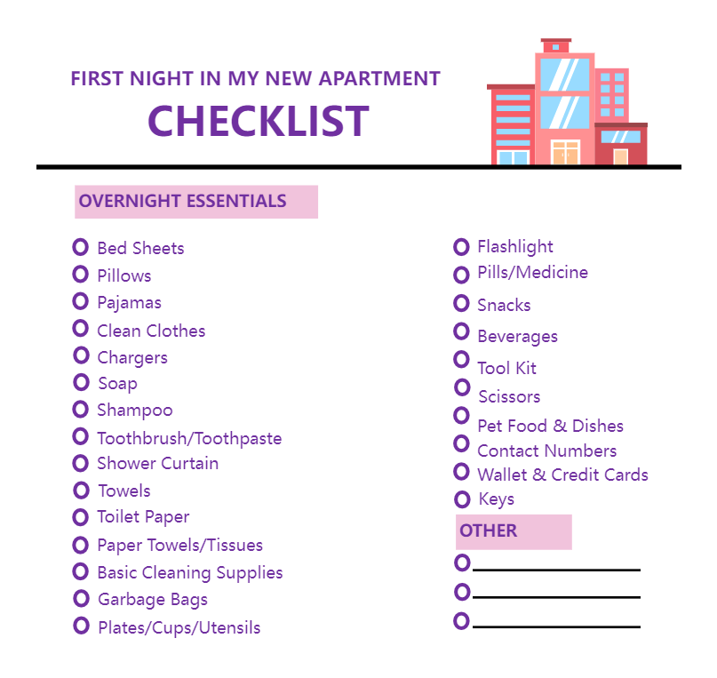 Apartment Checklist