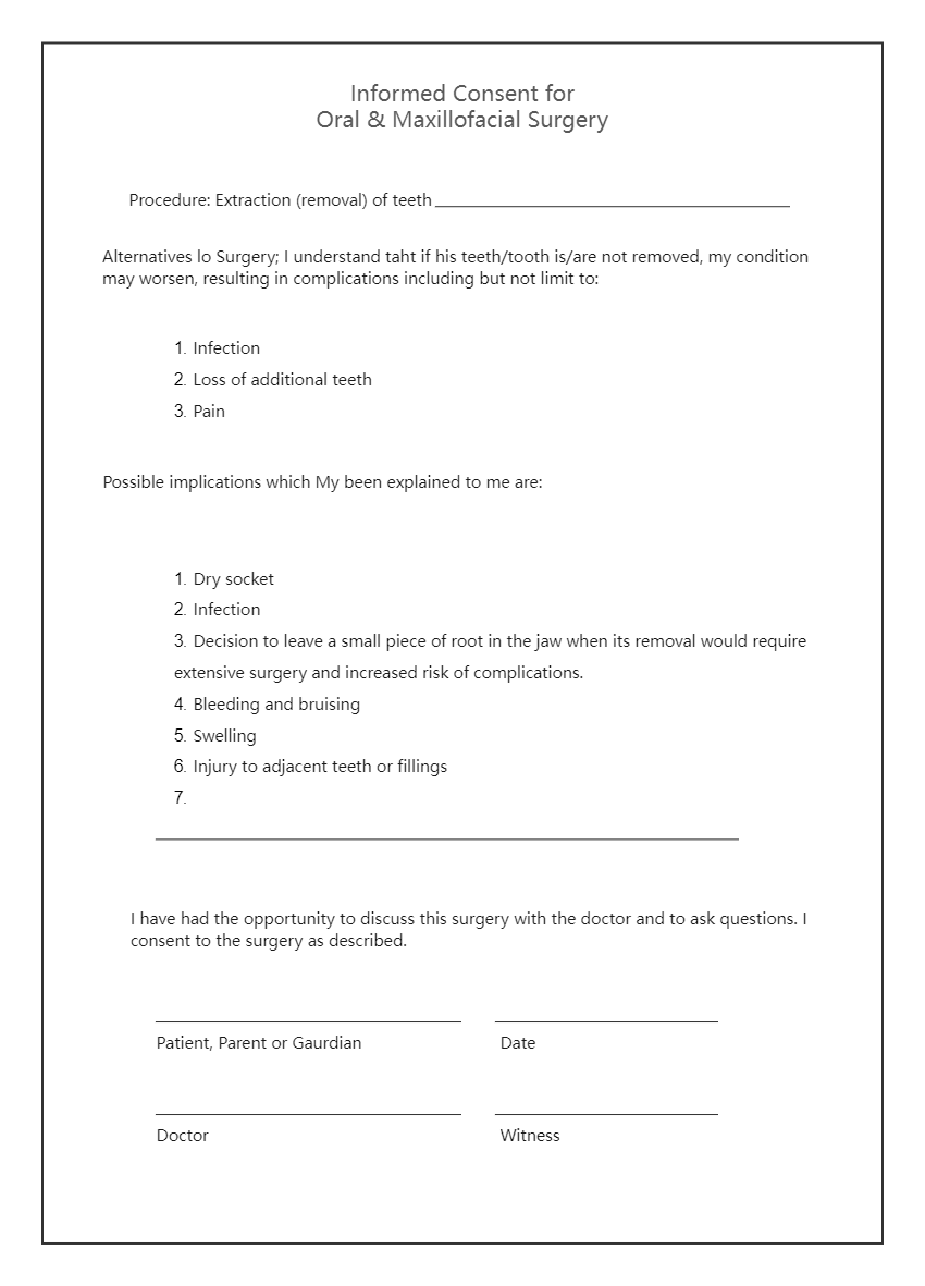 Consent Form Template