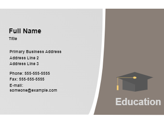 Education Business Card