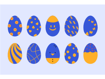 Easter Blue Egg Design