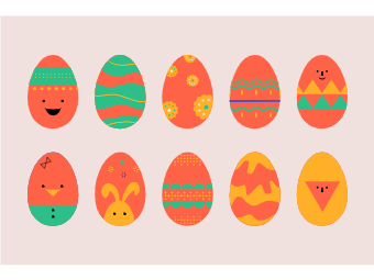 Easter Red Egg Design