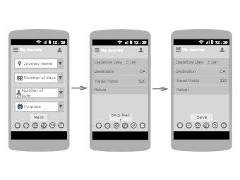 Android应用程序旅行线框