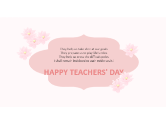 Teacher's Day Greeting Card