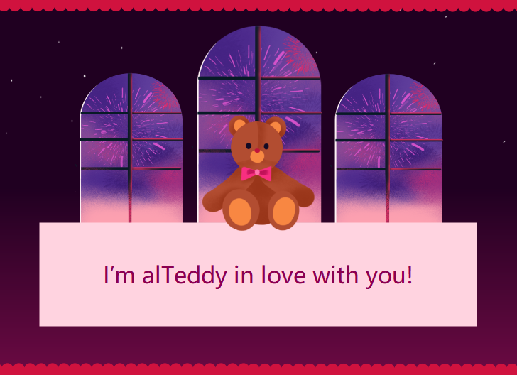 Valentine Teddy Bear Card