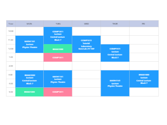 UNSW Class Schedule