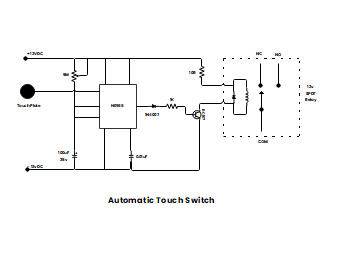 Automatic Touch Switch Circuit Diagram